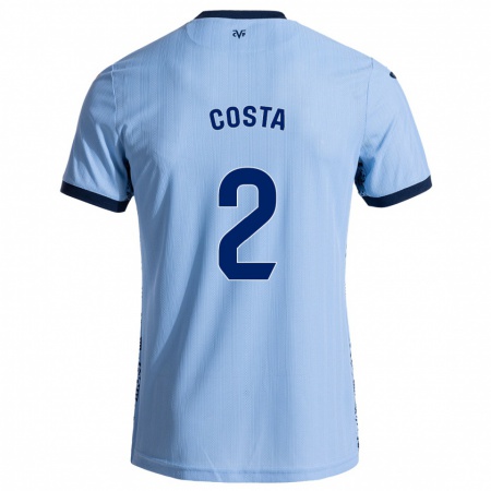 Kandiny Kinder Logan Costa #2 Himmelblau Auswärtstrikot Trikot 2024/25 T-Shirt