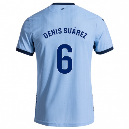 Kandiny Kinder Denis Suárez #6 Himmelblau Auswärtstrikot Trikot 2024/25 T-Shirt