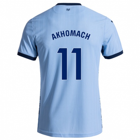 Kandiny Kinder Ilias Akhomach #11 Himmelblau Auswärtstrikot Trikot 2024/25 T-Shirt