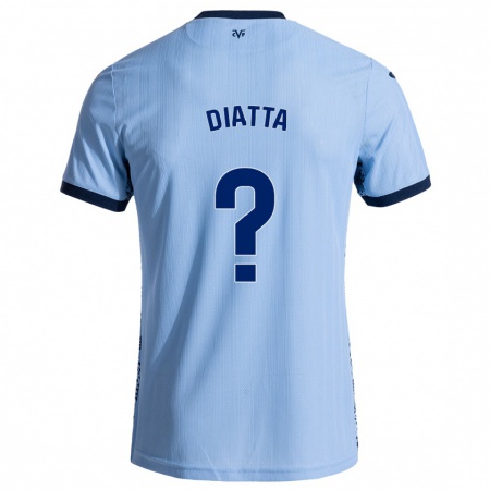 Kandiny Kinder Alassane Diatta #0 Himmelblau Auswärtstrikot Trikot 2024/25 T-Shirt