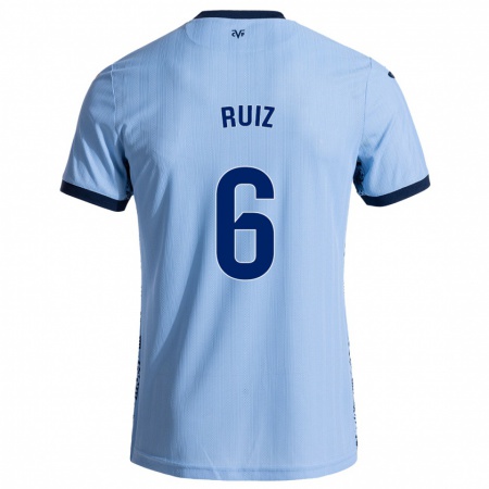 Kandiny Kinder Joan Ruiz #6 Himmelblau Auswärtstrikot Trikot 2024/25 T-Shirt