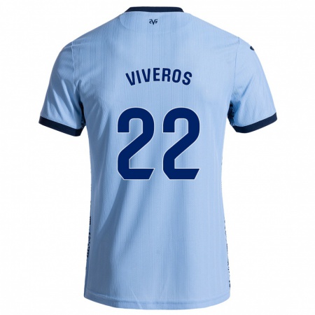 Kandiny Kinder Facundo Viveros #22 Himmelblau Auswärtstrikot Trikot 2024/25 T-Shirt