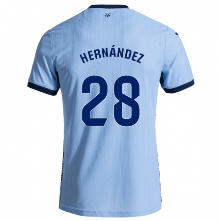 Kandiny Kinder Gerard Hernández #28 Himmelblau Auswärtstrikot Trikot 2024/25 T-Shirt