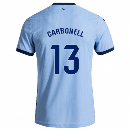 Kandiny Kinder Carmen Carbonell #13 Himmelblau Auswärtstrikot Trikot 2024/25 T-Shirt