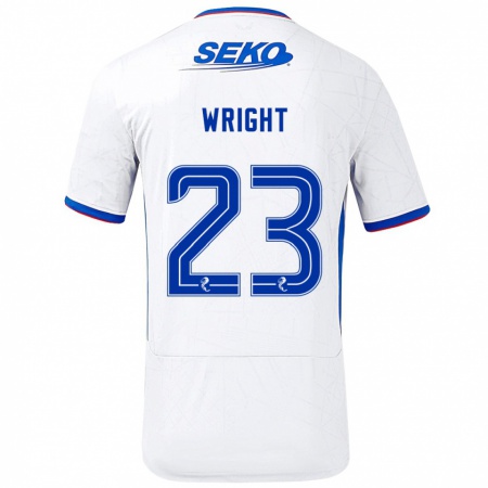 Kandiny Kinder Scott Wright #23 Weiß Blau Auswärtstrikot Trikot 2024/25 T-Shirt