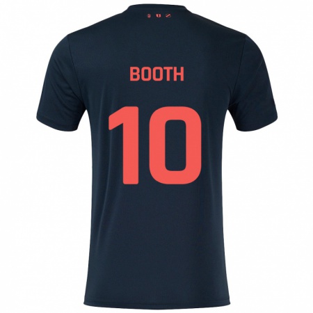 Kandiny Kinder Taylor Booth #10 Schwarz Rot Auswärtstrikot Trikot 2024/25 T-Shirt