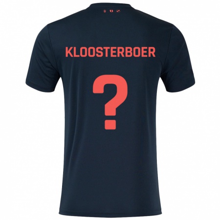 Kandiny Kinder Per Kloosterboer #0 Schwarz Rot Auswärtstrikot Trikot 2024/25 T-Shirt