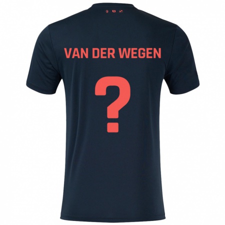 Kandiny Kinder Sil Van Der Wegen #0 Schwarz Rot Auswärtstrikot Trikot 2024/25 T-Shirt