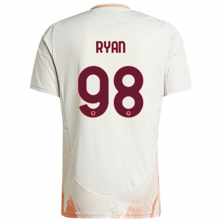 Kandiny Kinder Mathew Ryan #98 Cremeweiß Orange Auswärtstrikot Trikot 2024/25 T-Shirt