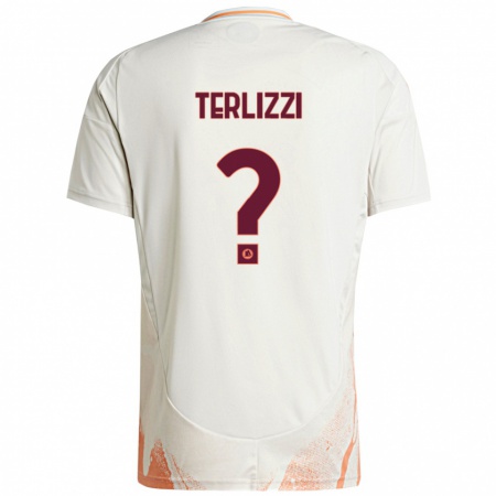 Kandiny Kinder Federico Terlizzi #0 Cremeweiß Orange Auswärtstrikot Trikot 2024/25 T-Shirt