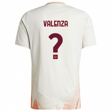 Kandiny Kinder Salvatore Valenza #0 Cremeweiß Orange Auswärtstrikot Trikot 2024/25 T-Shirt