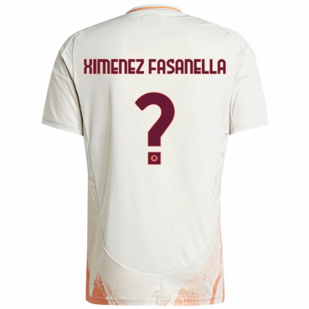 Kandiny Kinder Rafael Ximenez Fasanella #0 Cremeweiß Orange Auswärtstrikot Trikot 2024/25 T-Shirt