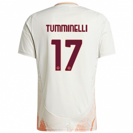 Kandiny Kinder Gianmarco Tumminelli #17 Cremeweiß Orange Auswärtstrikot Trikot 2024/25 T-Shirt