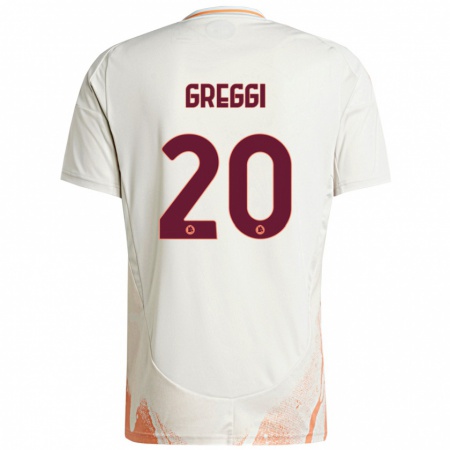 Kandiny Kinder Giada Greggi #20 Cremeweiß Orange Auswärtstrikot Trikot 2024/25 T-Shirt