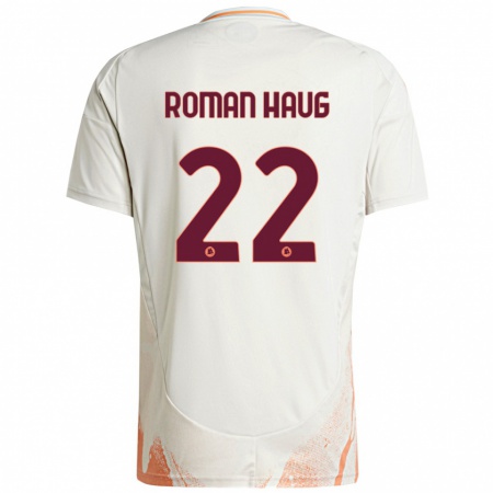 Kandiny Kinder Sophie Roman Haug #22 Cremeweiß Orange Auswärtstrikot Trikot 2024/25 T-Shirt