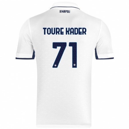 Kandiny Kinder Aziz Toure Kader #71 Weiß Königsblau Auswärtstrikot Trikot 2024/25 T-Shirt