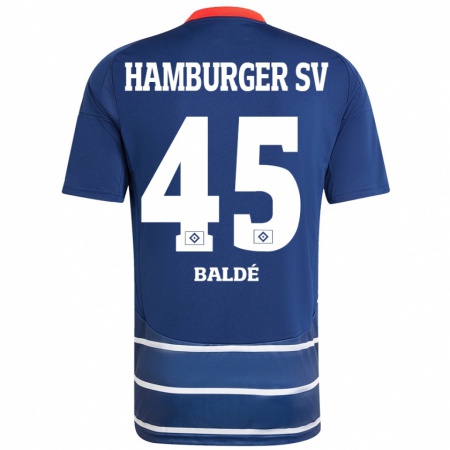 Kandiny Kinder Fabio Baldé #45 Dunkelblau Auswärtstrikot Trikot 2024/25 T-Shirt