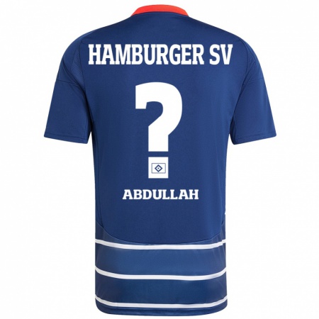 Kandiny Kinder Majeed Salo Abdullah #0 Dunkelblau Auswärtstrikot Trikot 2024/25 T-Shirt