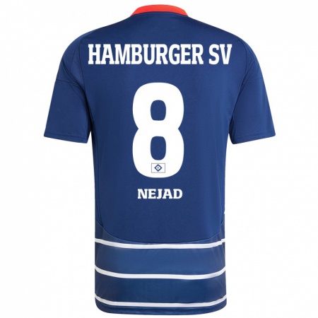 Kandiny Kinder Milad Nejad #8 Dunkelblau Auswärtstrikot Trikot 2024/25 T-Shirt