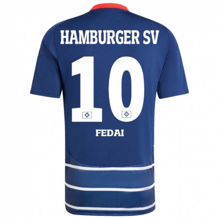 Kandiny Kinder Martin Fedai #10 Dunkelblau Auswärtstrikot Trikot 2024/25 T-Shirt