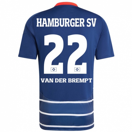 Kandiny Kinder Ignace Van Der Brempt #22 Dunkelblau Auswärtstrikot Trikot 2024/25 T-Shirt