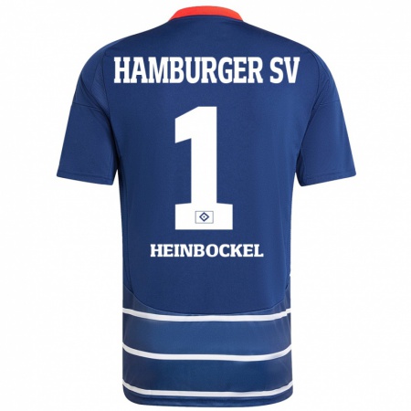 Kandiny Kinder Simon Heinbockel #1 Dunkelblau Auswärtstrikot Trikot 2024/25 T-Shirt