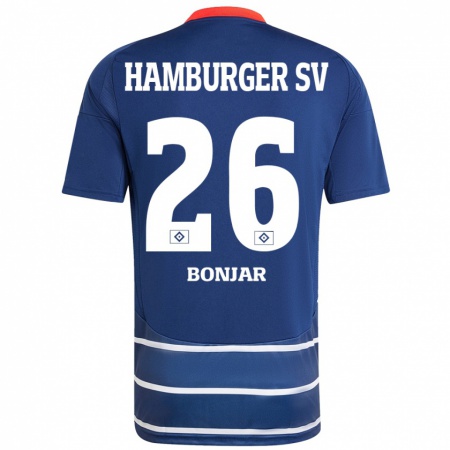 Kandiny Kinder Amir Bonjar #26 Dunkelblau Auswärtstrikot Trikot 2024/25 T-Shirt