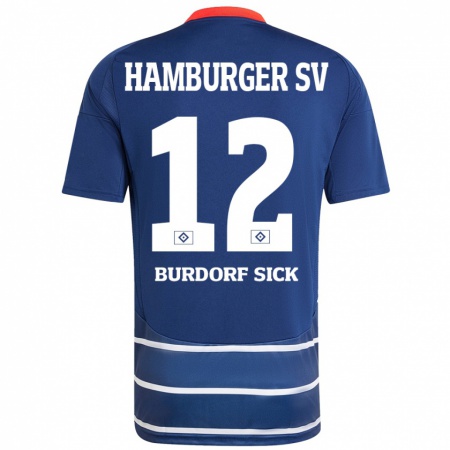 Kandiny Kinder Emma Burdorf-Sick #12 Dunkelblau Auswärtstrikot Trikot 2024/25 T-Shirt