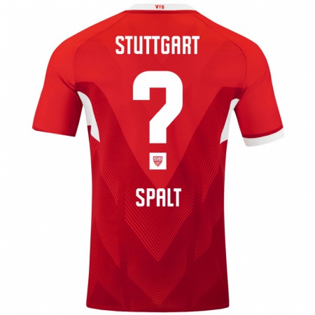 Kandiny Kinder Yanik Spalt #0 Rot Weiß Auswärtstrikot Trikot 2024/25 T-Shirt