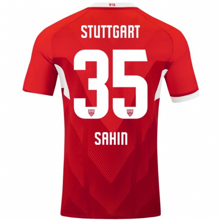 Kandiny Kinder Mehmet Sahin #35 Rot Weiß Auswärtstrikot Trikot 2024/25 T-Shirt