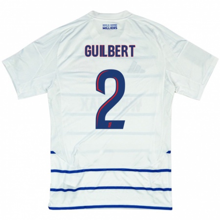 Kandiny Kinder Frédéric Guilbert #2 Weiß Blau Auswärtstrikot Trikot 2024/25 T-Shirt