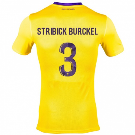 Kandiny Kinder Laetitia Stribick-Burckel #3 Gelb Lila Auswärtstrikot Trikot 2024/25 T-Shirt