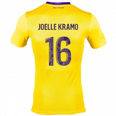 Kandiny Kinder Marie Joelle Kramo #16 Gelb Lila Auswärtstrikot Trikot 2024/25 T-Shirt