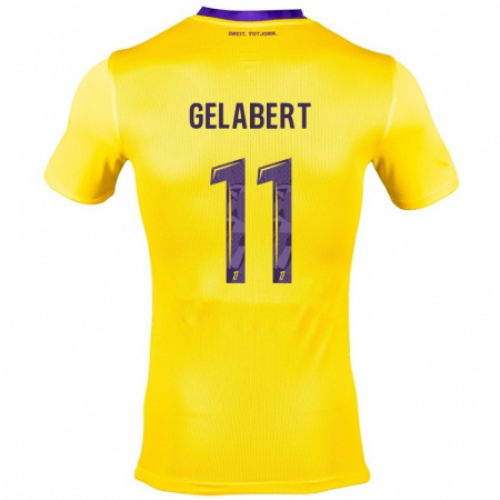 Kandiny Kinder César Gelabert #11 Gelb Lila Auswärtstrikot Trikot 2024/25 T-Shirt