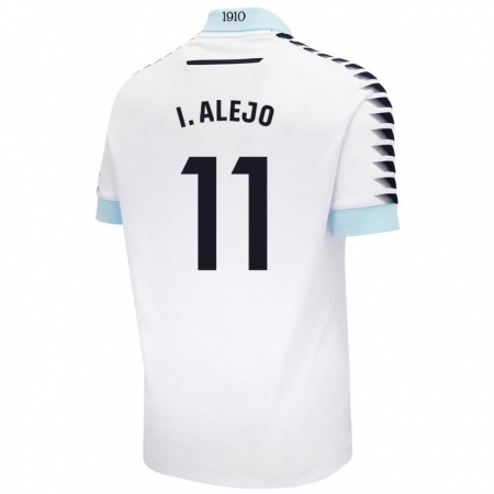 Kandiny Kinder Iván Alejo #11 Weiß Blau Auswärtstrikot Trikot 2024/25 T-Shirt