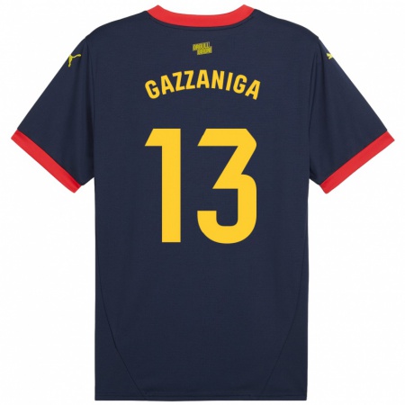 Kandiny Kinder Paulo Gazzaniga #13 Marinerot Auswärtstrikot Trikot 2024/25 T-Shirt