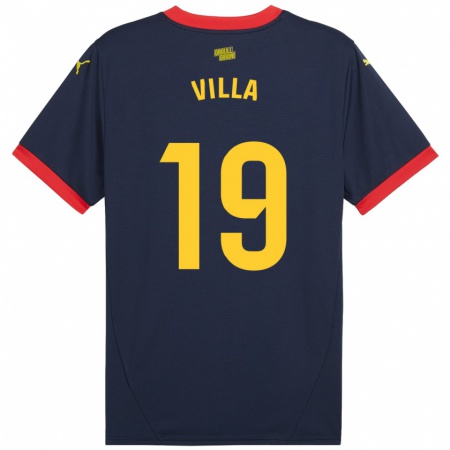 Kandiny Kinder Toni Villa #19 Marinerot Auswärtstrikot Trikot 2024/25 T-Shirt