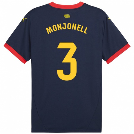 Kandiny Kinder Eric Monjonell #3 Marinerot Auswärtstrikot Trikot 2024/25 T-Shirt