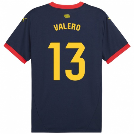 Kandiny Kinder Eliana Valero #13 Marinerot Auswärtstrikot Trikot 2024/25 T-Shirt