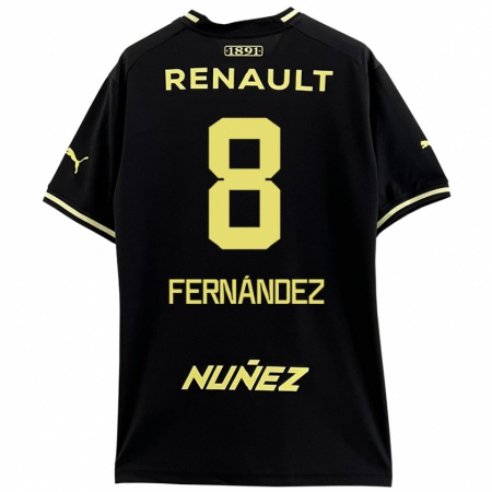 Kandiny Kinder Leonardo Fernández #8 Schwarz Gelb Auswärtstrikot Trikot 2024/25 T-Shirt