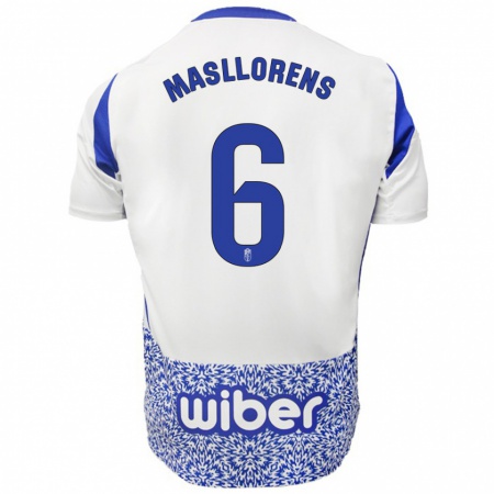 Kandiny Kinder José Masllorens #6 Weiß Blau Auswärtstrikot Trikot 2024/25 T-Shirt