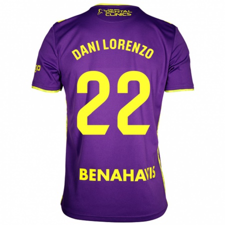 Kandiny Kinder Dani Lorenzo #22 Lila Gelb Auswärtstrikot Trikot 2024/25 T-Shirt