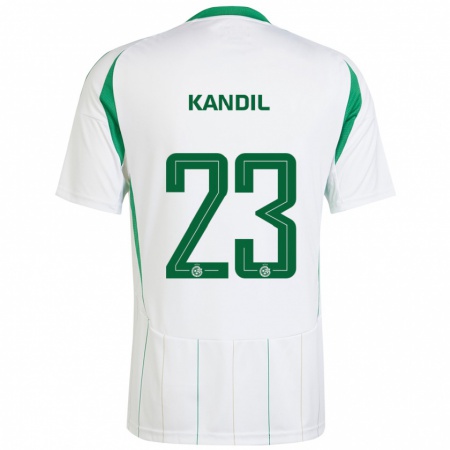 Kandiny Kinder Maor Kandil #23 Weiß Grün Auswärtstrikot Trikot 2024/25 T-Shirt