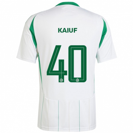 Kandiny Kinder Sharif Kaiuf #40 Weiß Grün Auswärtstrikot Trikot 2024/25 T-Shirt