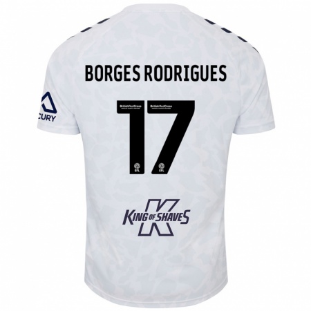 Kandiny Kinder Raphael Borges Rodrigues #17 Weiß Auswärtstrikot Trikot 2024/25 T-Shirt