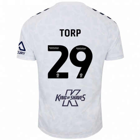 Kandiny Kinder Victor Torp #29 Weiß Auswärtstrikot Trikot 2024/25 T-Shirt