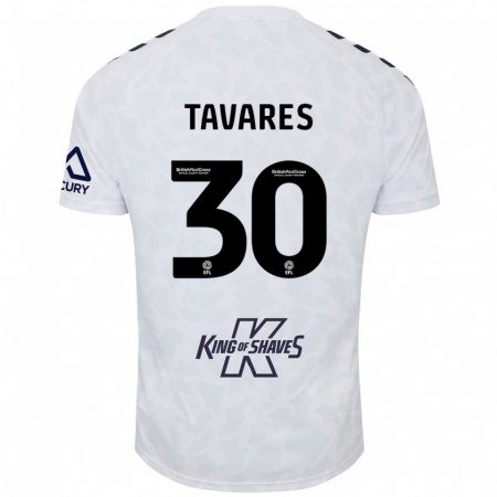 Kandiny Kinder Fábio Tavares #30 Weiß Auswärtstrikot Trikot 2024/25 T-Shirt