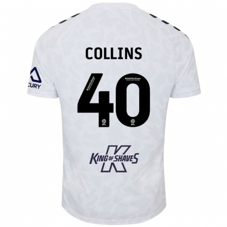 Kandiny Kinder Brad Collins #40 Weiß Auswärtstrikot Trikot 2024/25 T-Shirt