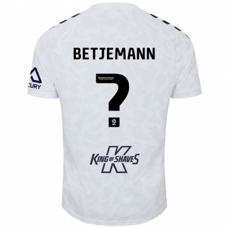 Kandiny Kinder Elliot Betjemann #0 Weiß Auswärtstrikot Trikot 2024/25 T-Shirt