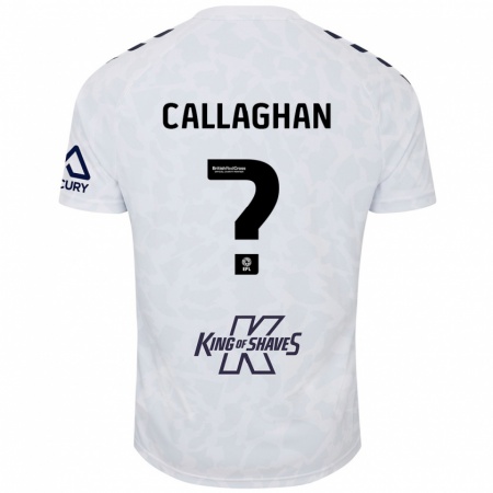 Kandiny Kinder Charlie Callaghan #0 Weiß Auswärtstrikot Trikot 2024/25 T-Shirt